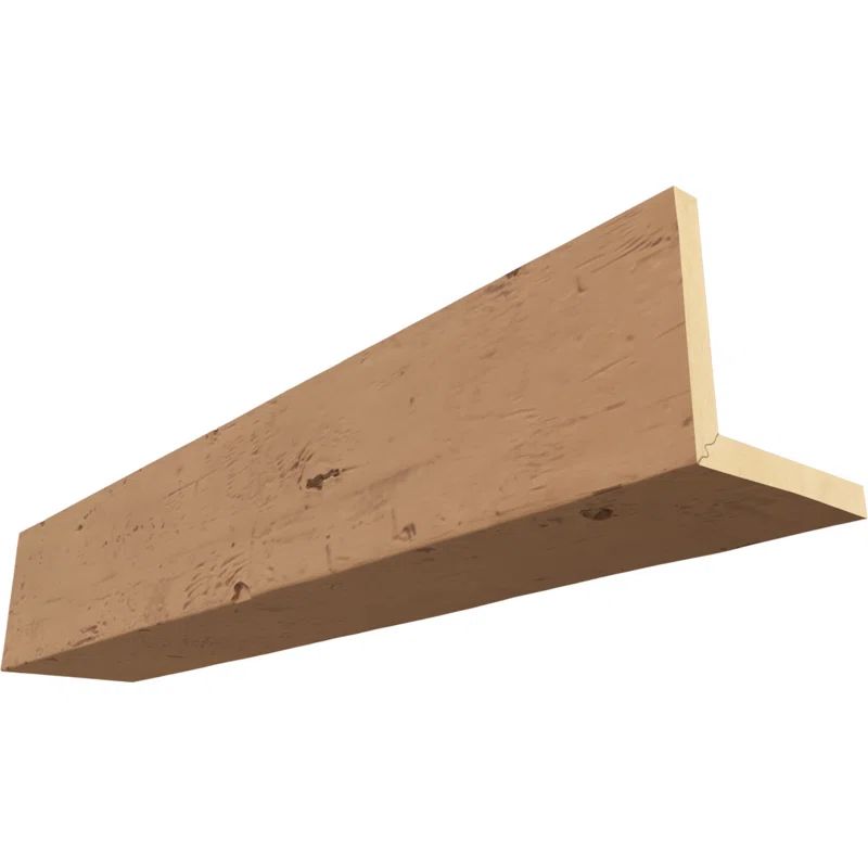 Almond Knotty Pine Faux Wood Beam Plank 4" x 4" x 18'