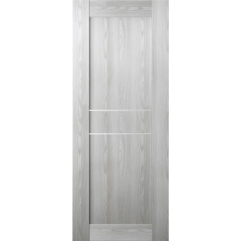 Ribeira Ash 79" Light Gray Solid Core Paneled Slab Door