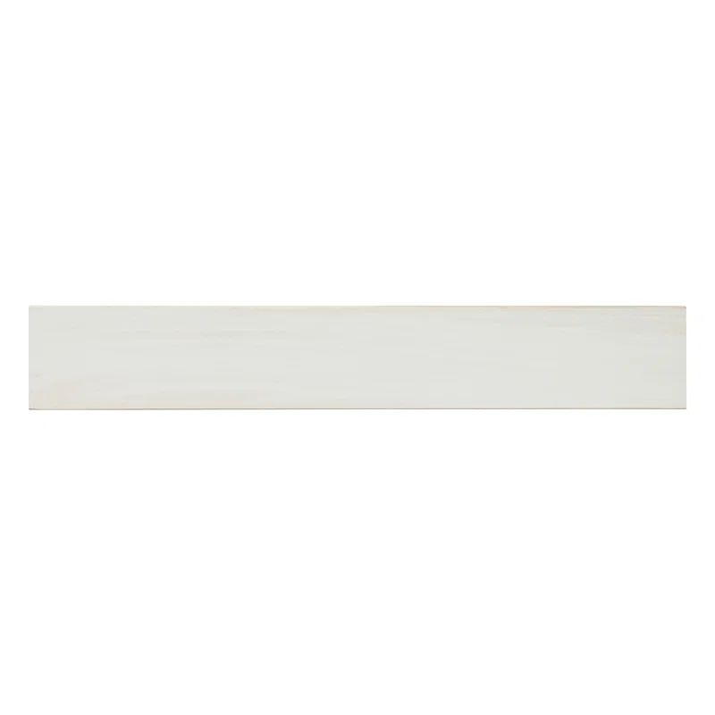 White Polished Ceramic Wall Tile Trim, 4" x 24"