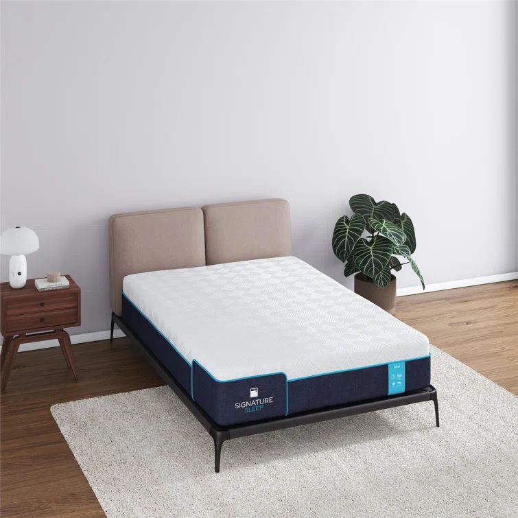 Queen 8-Inch Charcoal Gel Memory Foam Mattress with Knit Cover