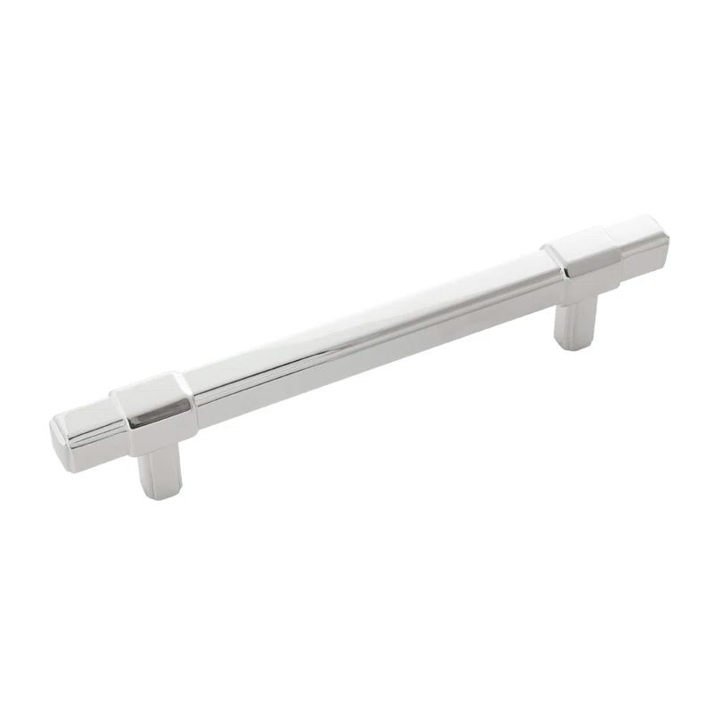 Polished Nickel Bar Pull with Mounting Hardware