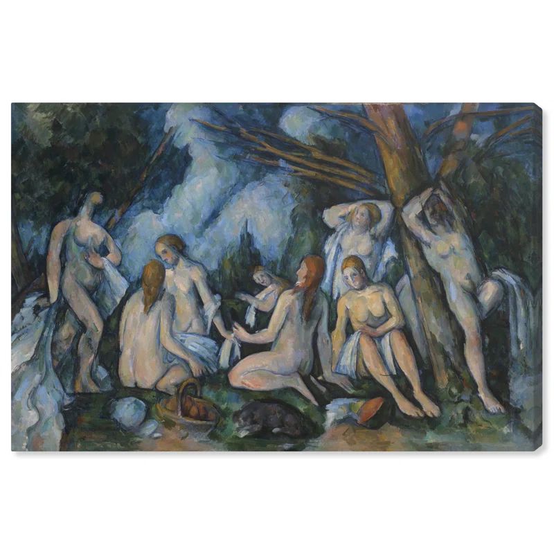 Large Bathers Classic Female Portraits Canvas with Pine Frame
