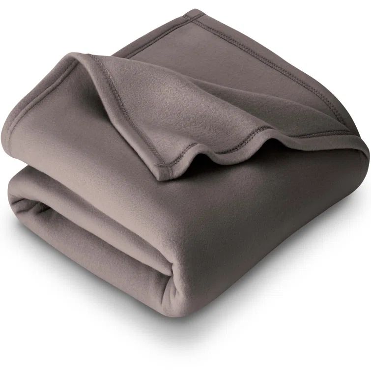 King Size Taupe Reversible Fleece Blanket