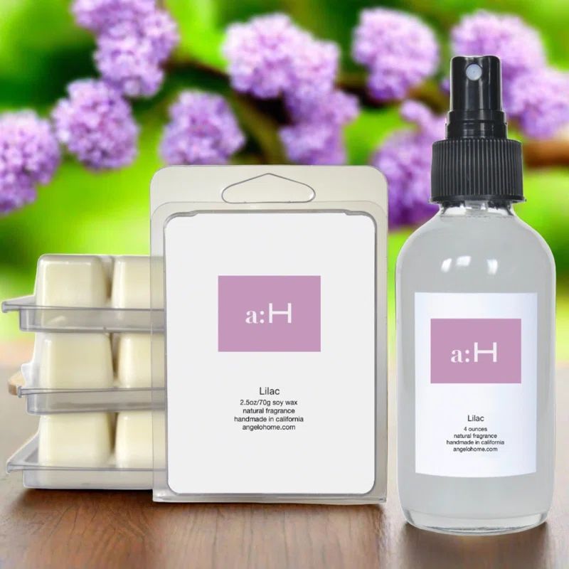 Handcrafted Lilac Scented Wax Melts and Room Spray Set