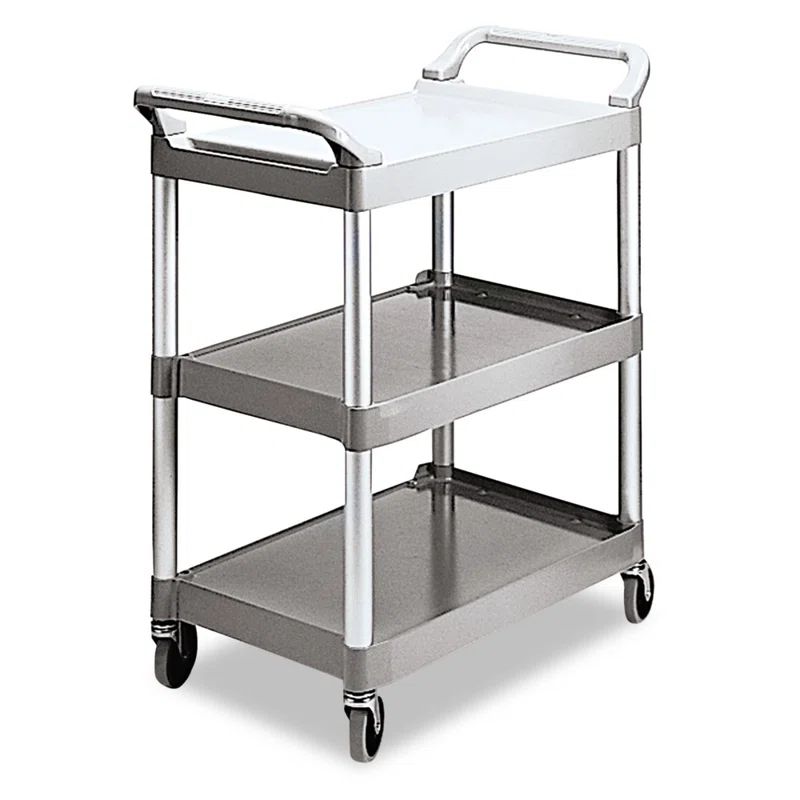 Platinum Gray 3-Shelf Utility Cart with Wheels