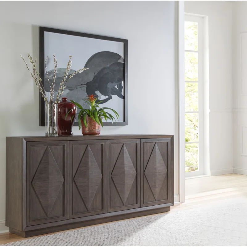 Antico Transitional 72'' Mahogany Sideboard with Diamond Overlay