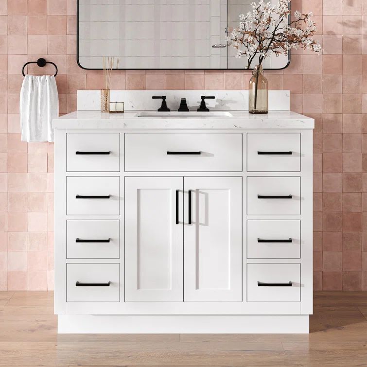 Hepburn 42" White Hardwood Freestanding Single Basin Vanity