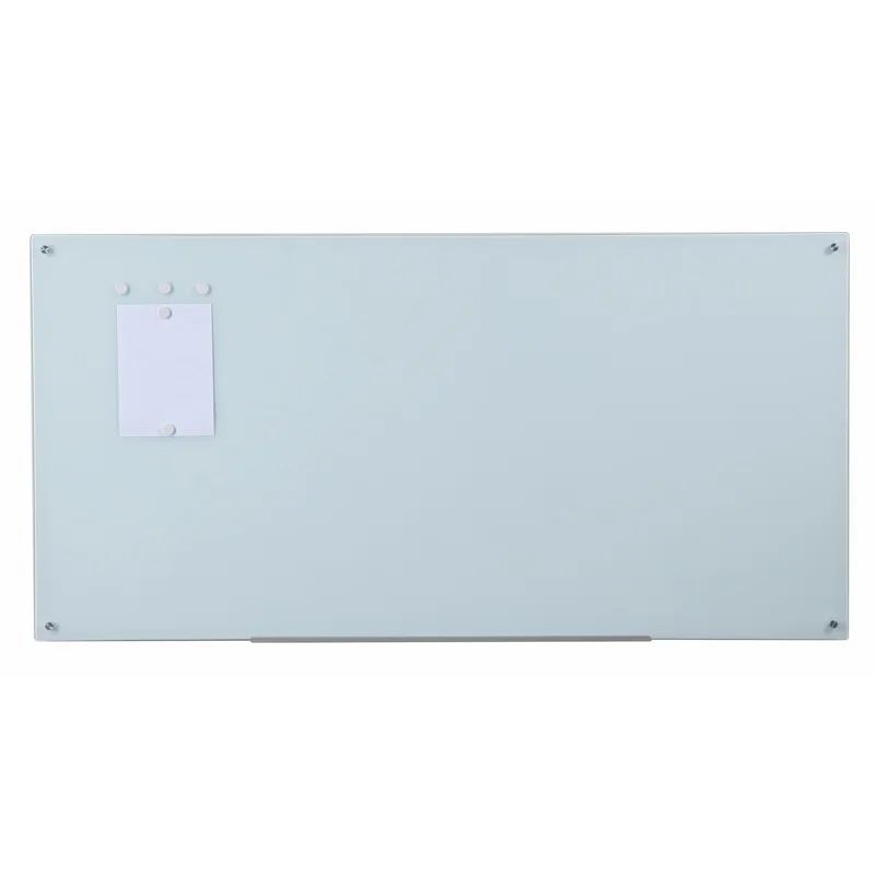 Large White Tempered Glass Magnetic Dry-Erase Board 36" x 72"
