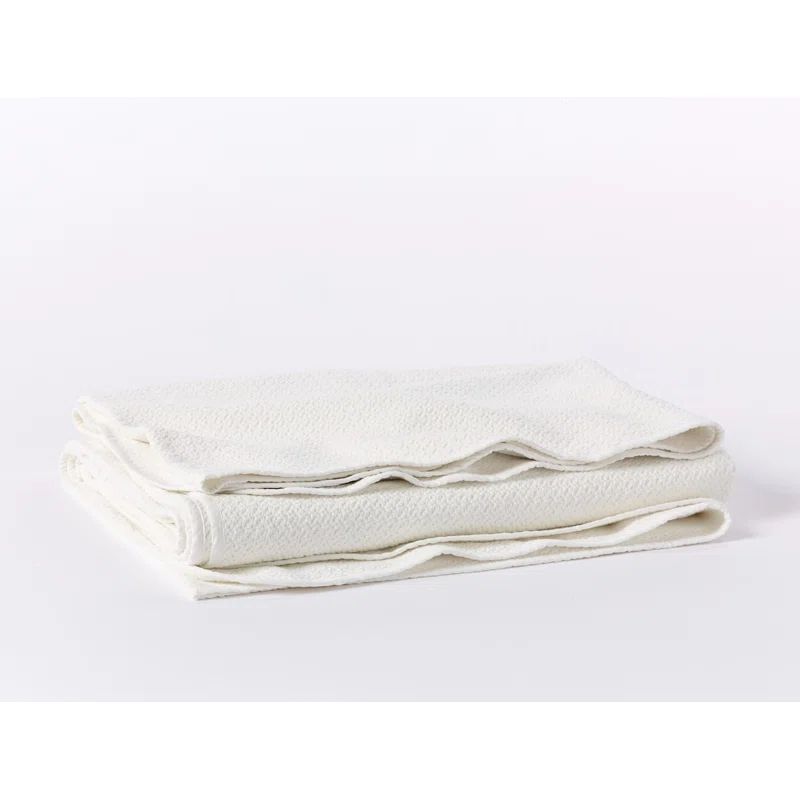 Twin White Organic Cotton Baby Throw Blanket