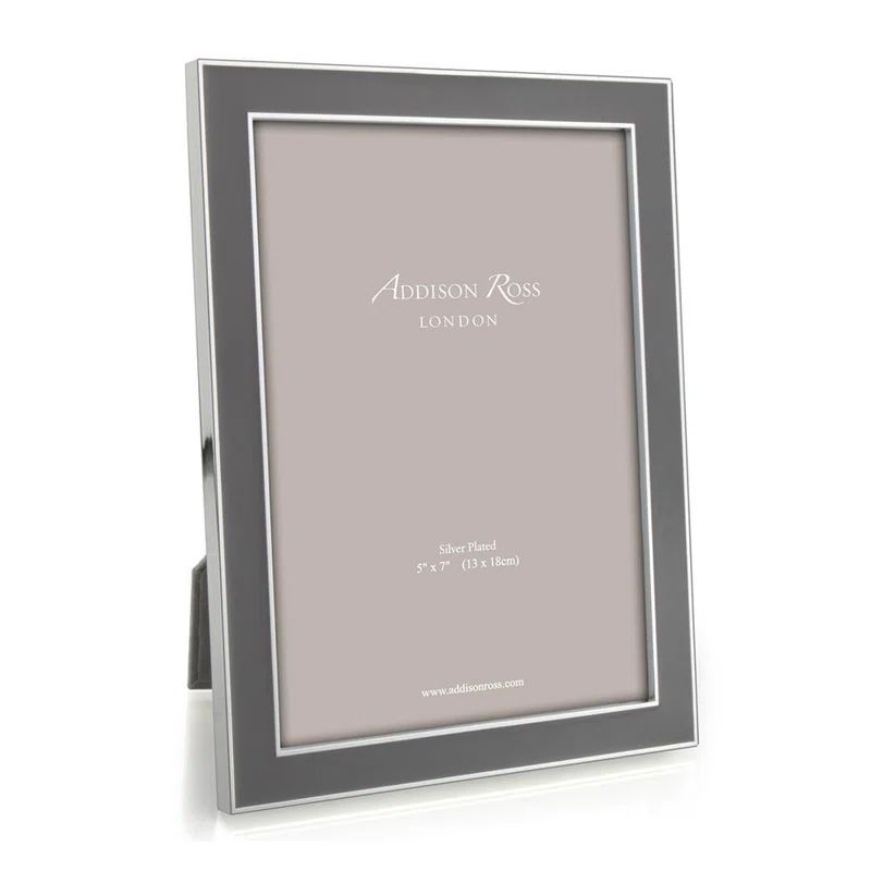 4x6 Taupe and Silver Enamel Picture Frame