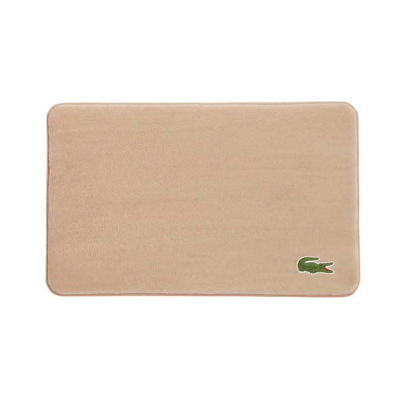 Sand Memory Foam Bath Rug with Crocodile Logo