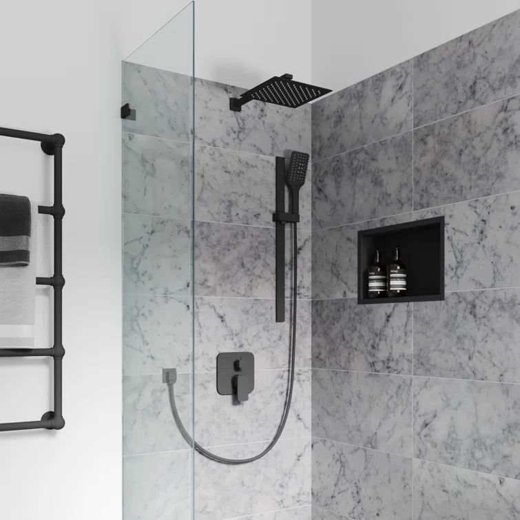 Matte Black Multi-Function Adjustable Shower System