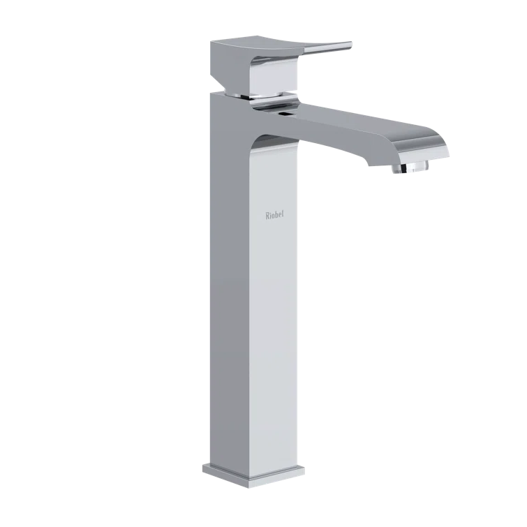 Zendo Chrome Waterfall Single-Lever Vessel Bathroom Faucet