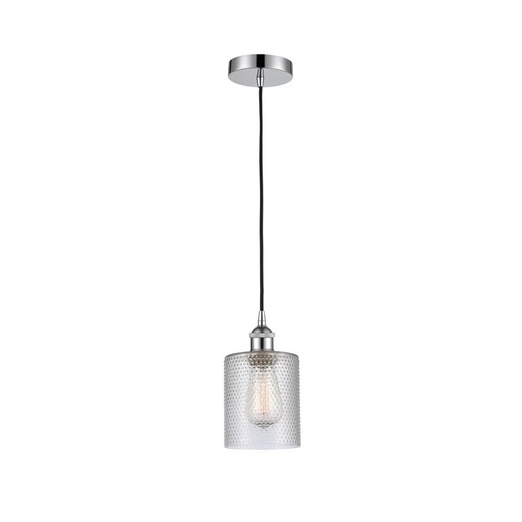 Polished Chrome Mini Pendant with Clear Glass Shade