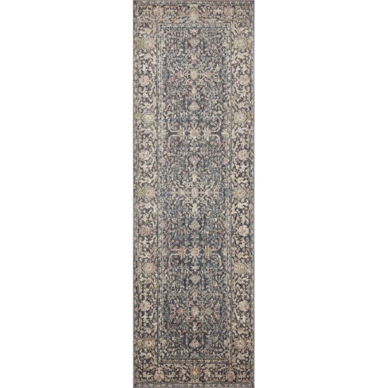 Bradbury Midnight Blue Synthetic Runner Rug 2'-6" x 10'
