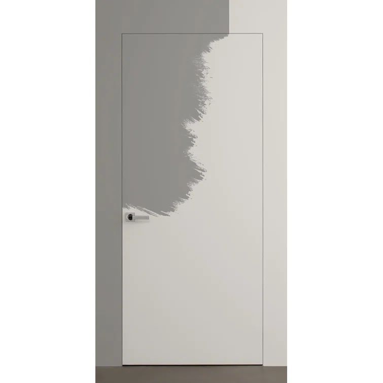 Primed White Solid Core Right-Handed Frameless Interior Door