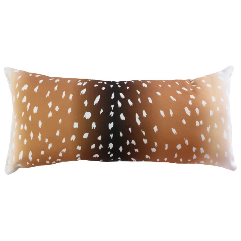 Natural Deer Fawn Print Reversible Polyester Pillow