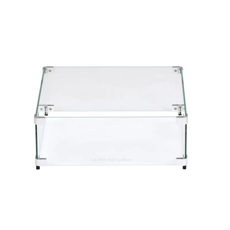 Celestial 17.5" Square Tempered Glass Fire Pit Wind Guard