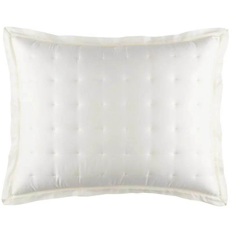 Silken Ivory Puff Standard Sham with Polyester Fill
