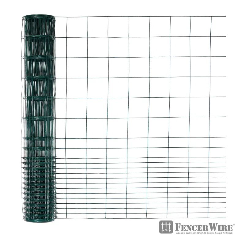 Green Vinyl Coated Welded Metal Chicken Wire Fence Roll