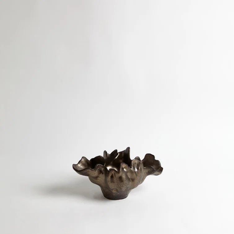 Handcrafted Bronze Ceramic Decorative Bowl, Small Size