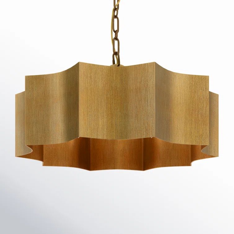 Shelby Starburst 22'' Drum Pendant Light in Gold Patina