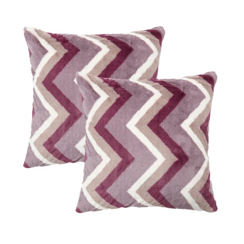Beni 20" Faux Fur Embroidered Euro Pillow Covers