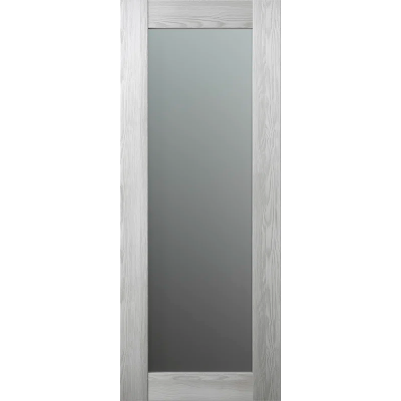 Ribeira Ash Solid Core Door Slab with Frosted Glass Panel