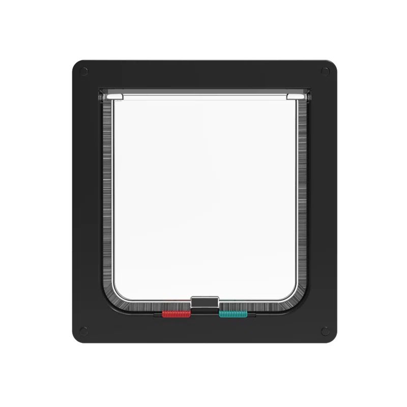Large Black Plastic Cat Flap with Magnetic Lock