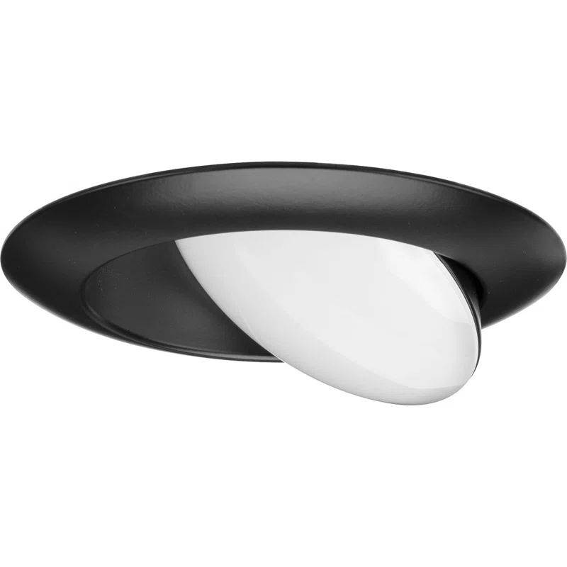Black Aluminum 4-Inch Adjustable Eyeball LED Recessed Trim
