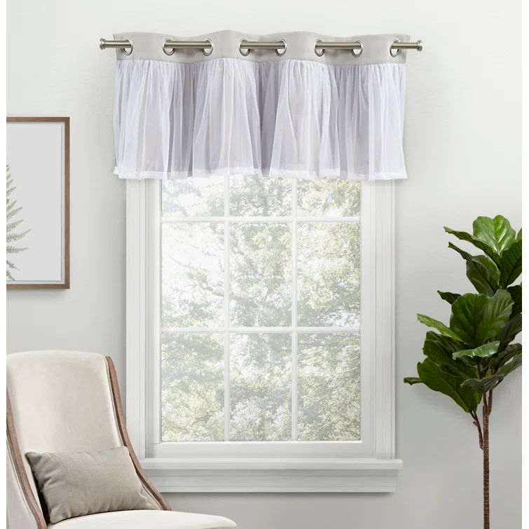 Amalgamated Textiles Catarina Linen Tailored 52'' W Window Valance