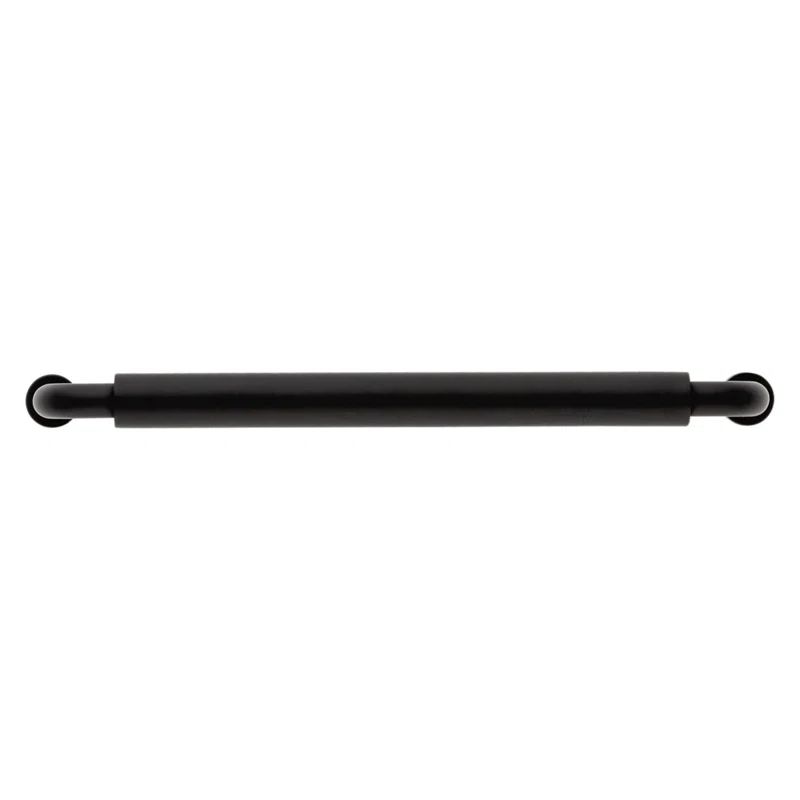 Satin Black Brushed Metal Cabinet Pull with Mounting Hardware