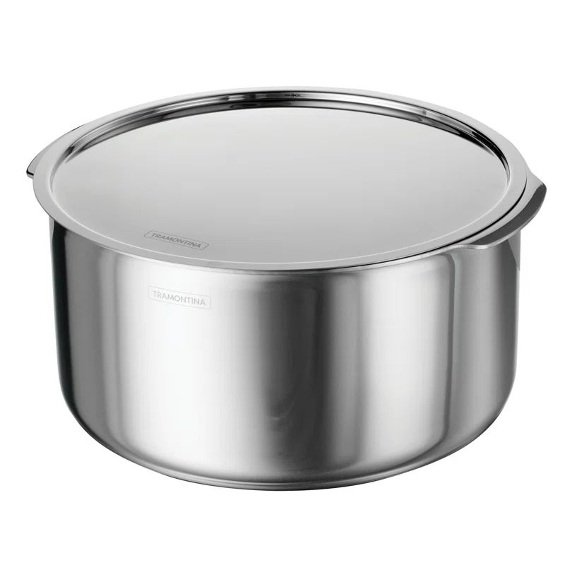 Tramontina 9.5 Quart Stainless Steel Tri-Ply Clad Tope with Lid