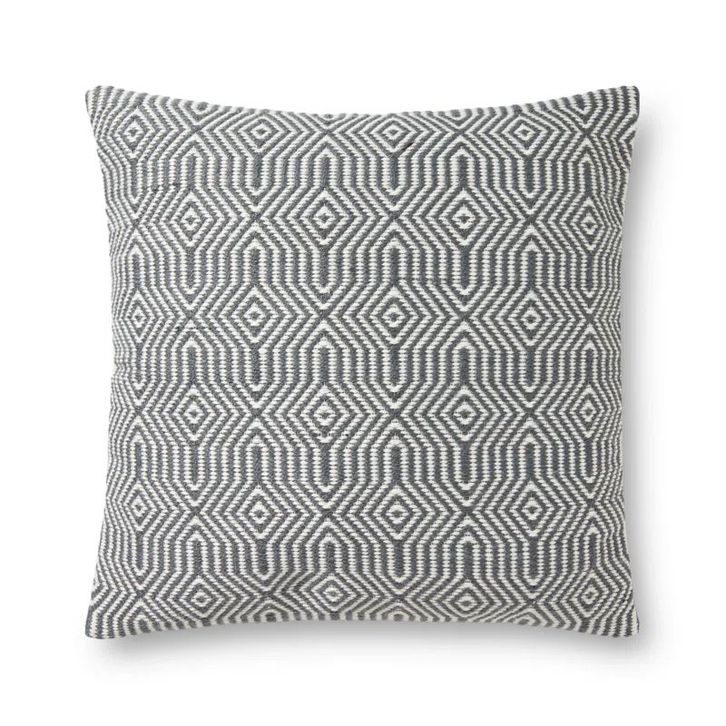Black and White 22" x 22" Square Pillow Set with Down