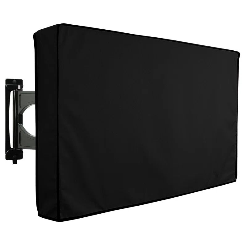 Black Weatherproof Polyester TV Cover with PVC Coating for 46" - 48" TVs