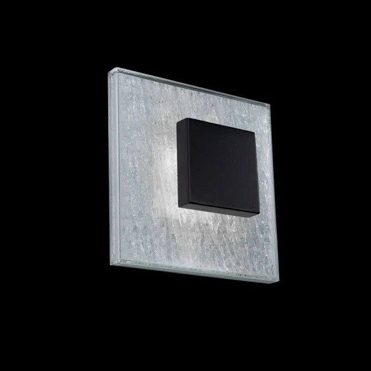 Fragment Black Aluminum LED Wall Sconce with Crystal Texture