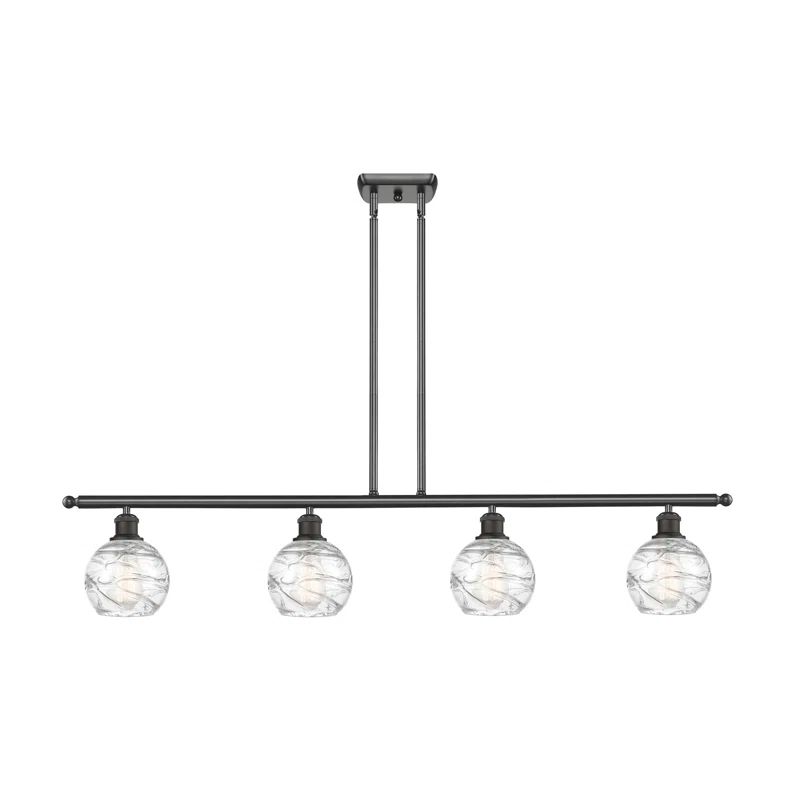 48" Oil Rubbed Bronze Glass Globe Island Pendant