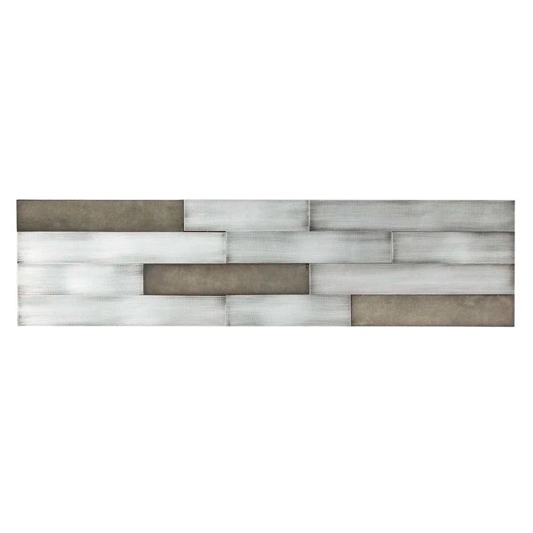 Gilded Silver Distressed Metal Peel and Stick Wall Tile