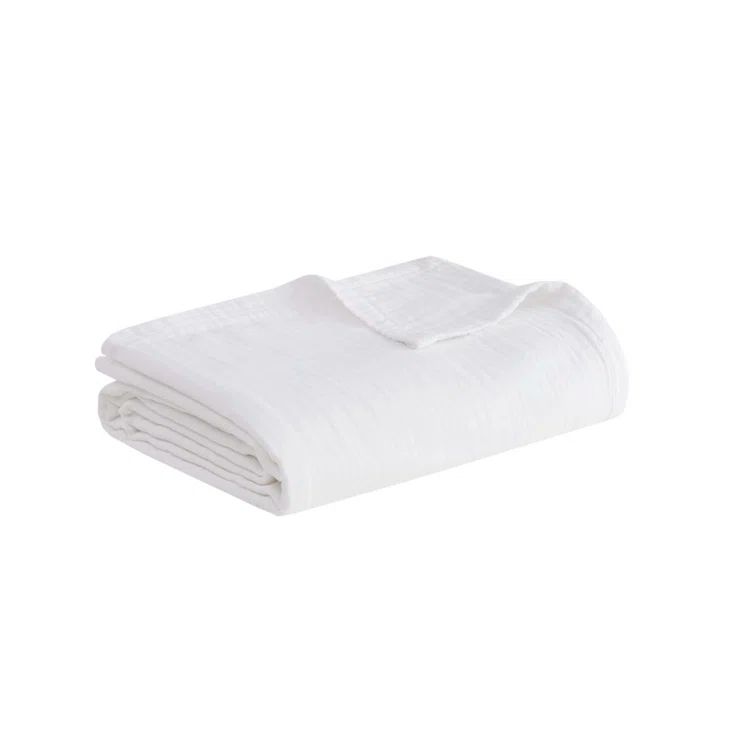 White King Size Lightweight Cotton Gauze Blanket