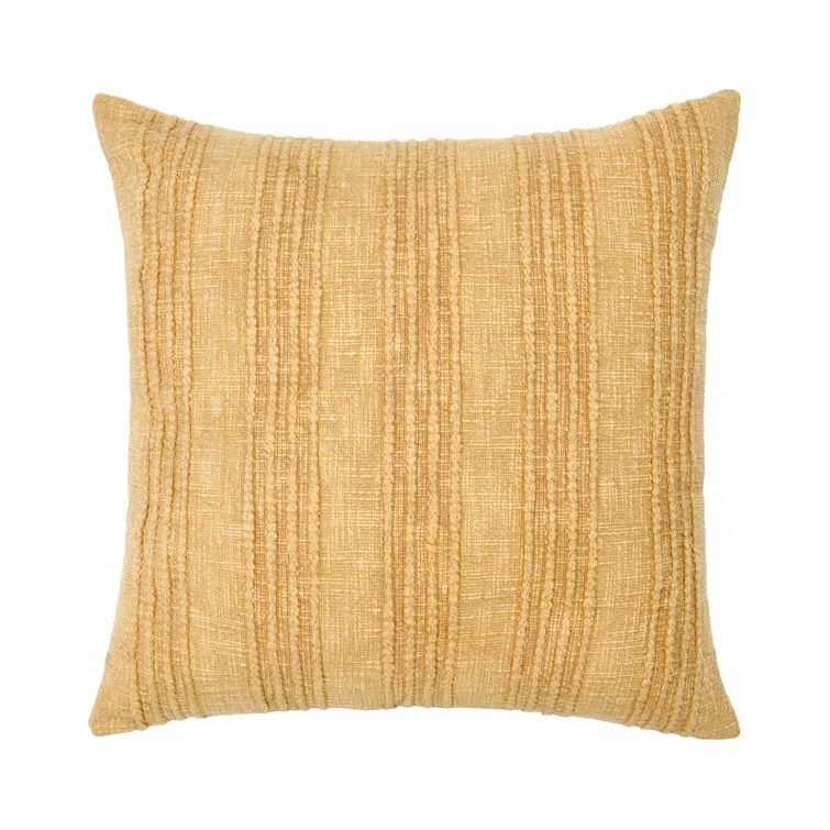 Hannah Terra Cotta Striped 22" Cotton Throw Pillow