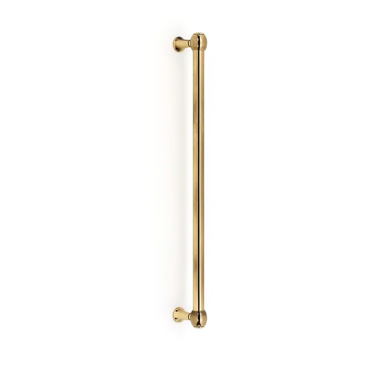 Polished Brass Mid-Century Appliance Pull with Mounting Hardware