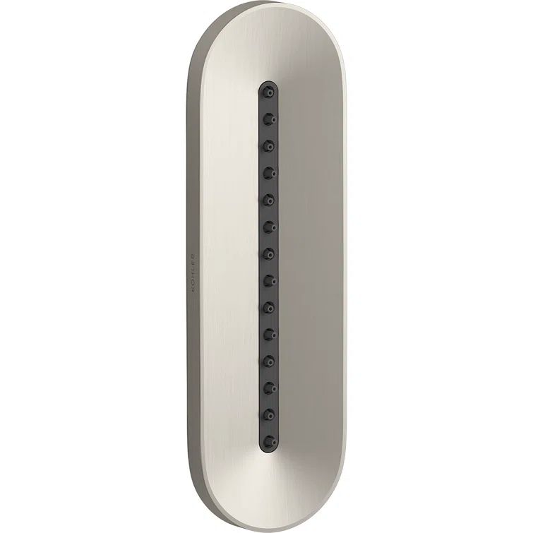 Vibrant Brushed Nickel Oval Single-Function Shower Body Spray