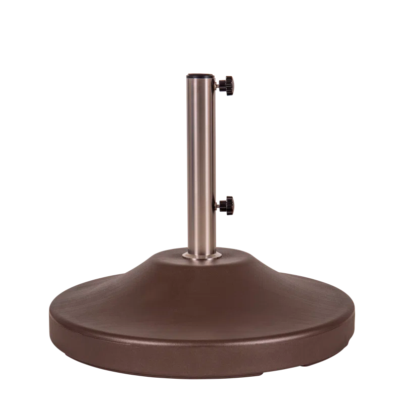 Heavy Duty Gray Stainless Steel Fillable Umbrella Base with Wheels