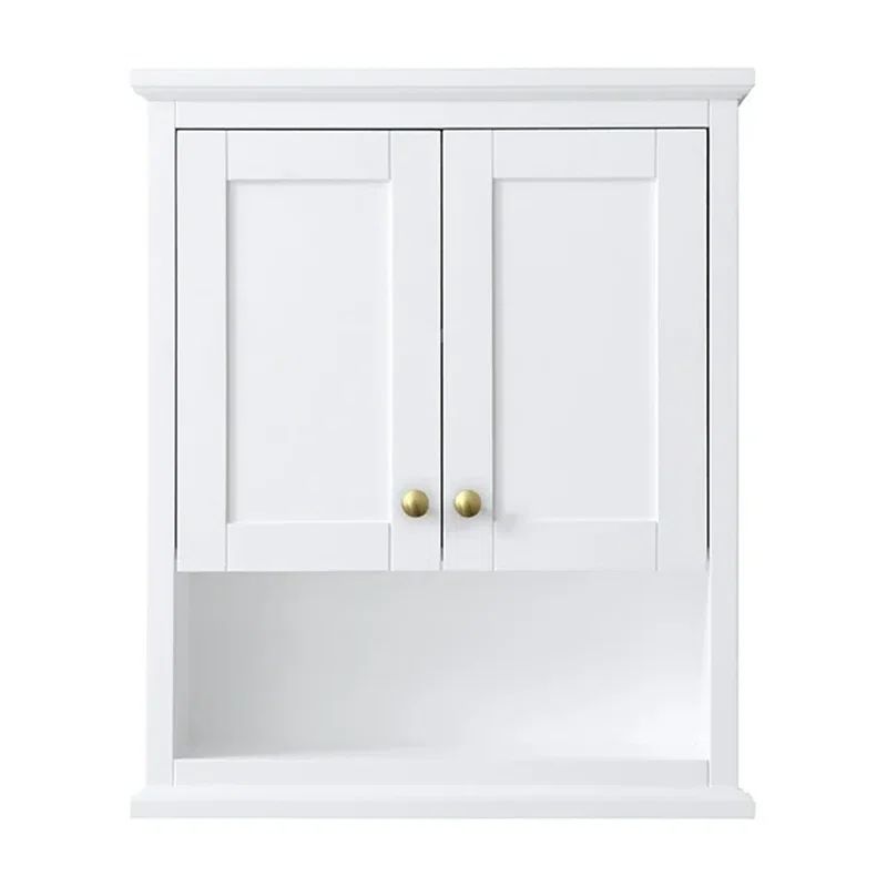 Avery White Solid Wood Wall-Mounted Bathroom Cabinet