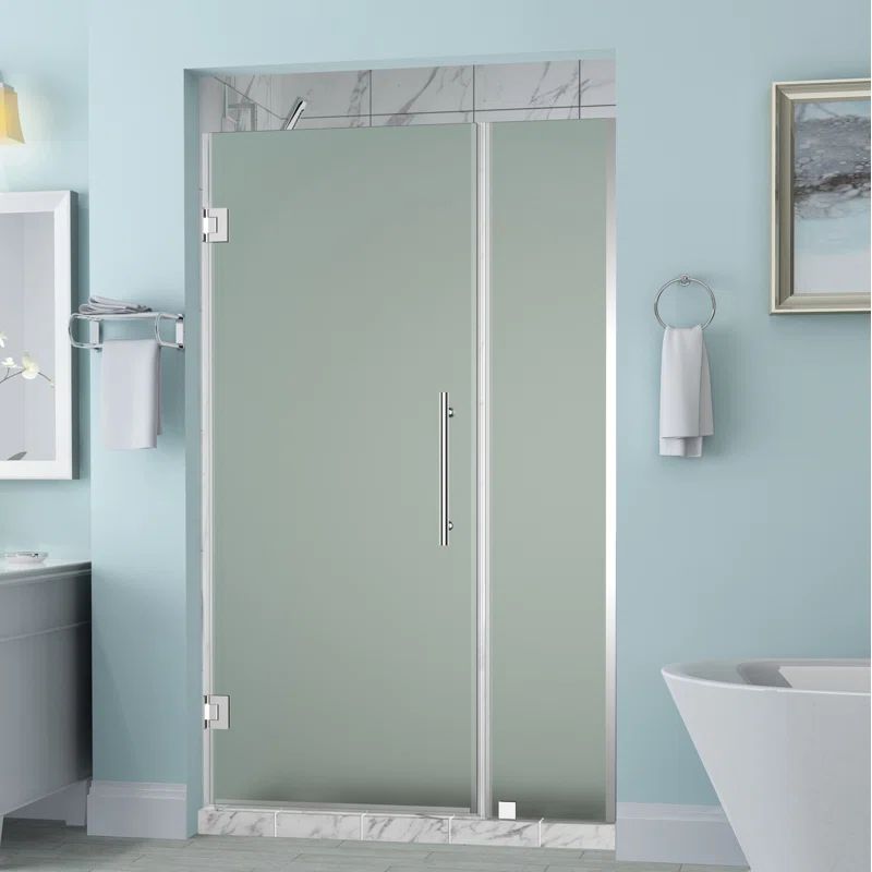 Belmore 72" High x 48" Wide Frameless Hinged Shower Door