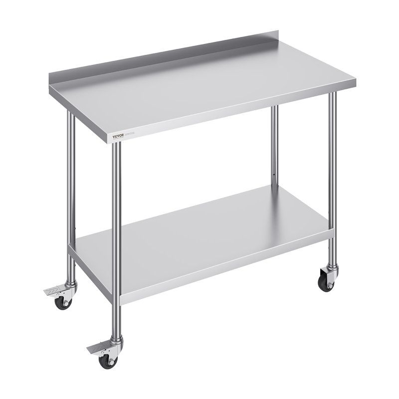 VEVOR 40" H x 48" L Stainless Steel Adjustable Work Table