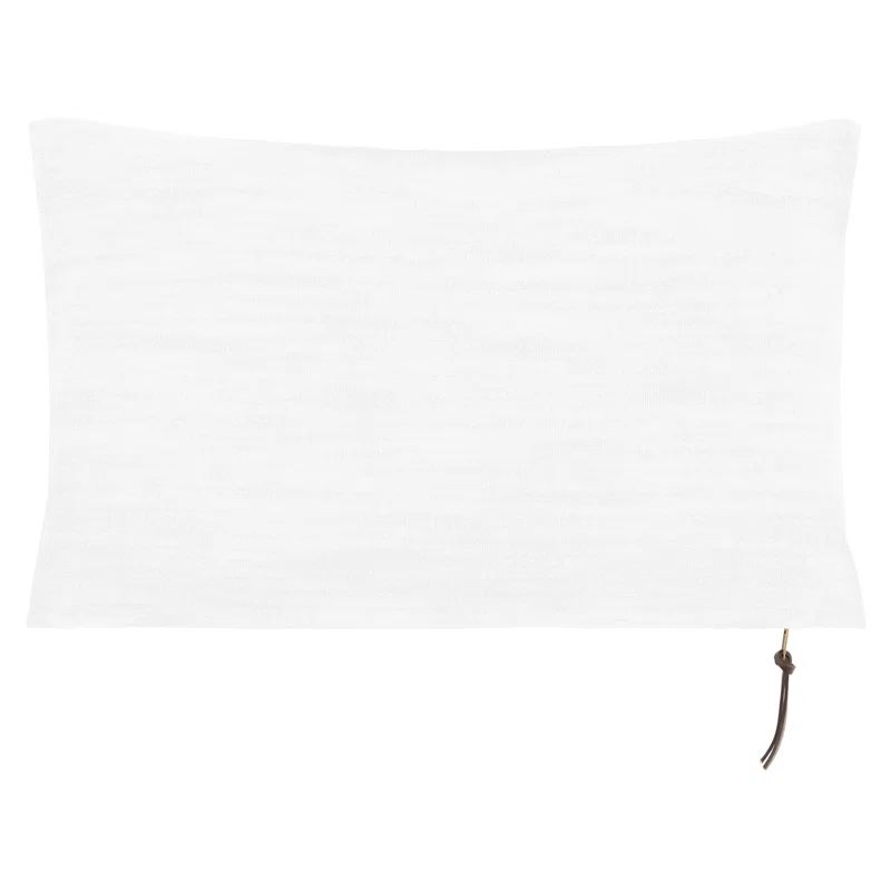 Idalena White Polyfill Rectangular Decorative Pillow