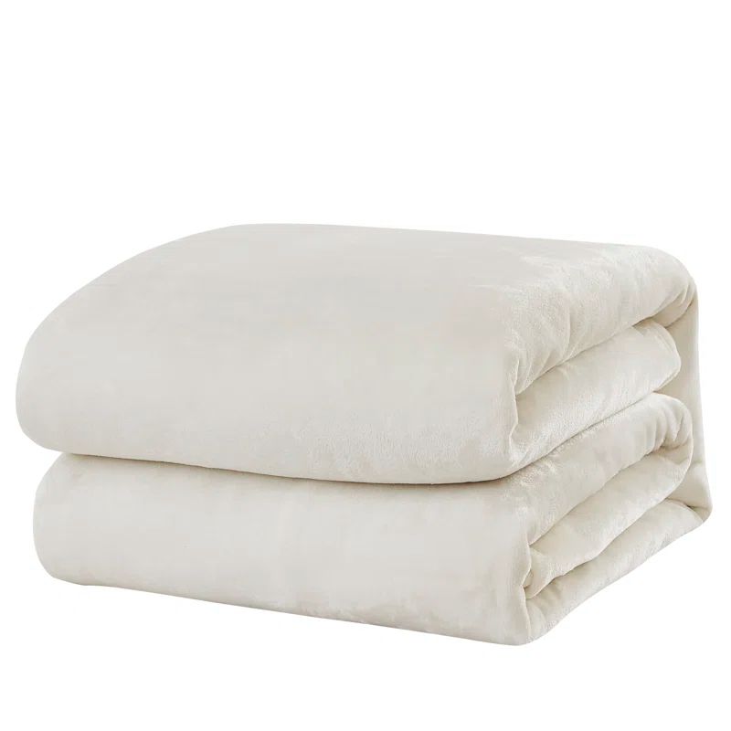 Ivory Full/Queen Super Soft Plush Fleece Blanket