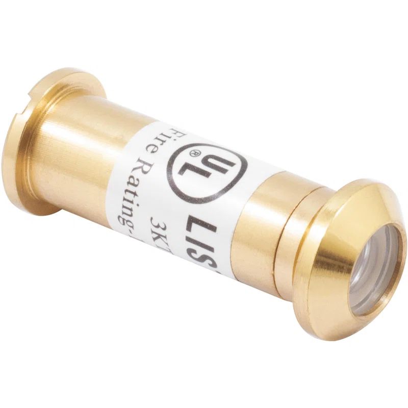 Polished Brass 160-Degree UL-Rated Door Viewer