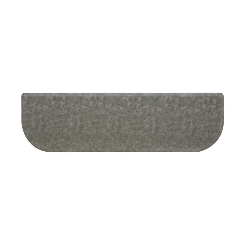 Gray Embossed Anti-Fatigue Memory Foam Kitchen Mat, 17.5 x 60